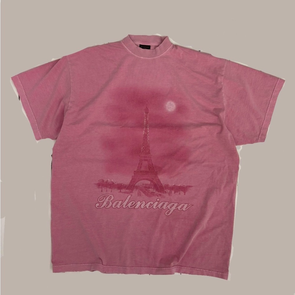 Balenciaga pink pairs tee